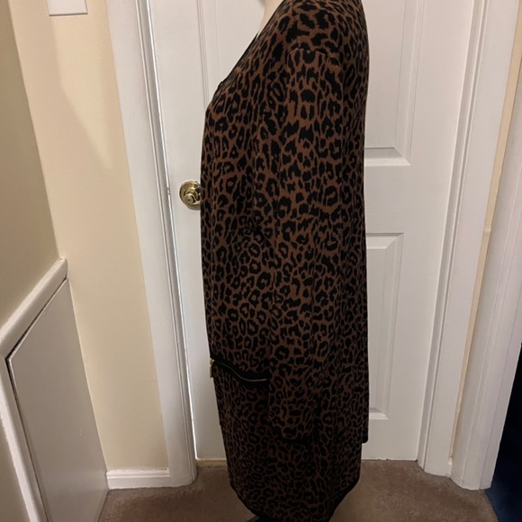 Women's Rafaella Zip Front Cardigan Leopard print - Picture 2 of 7